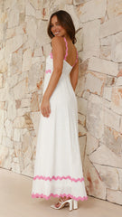Daleyza Maxi Dress - White / Pink