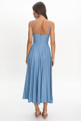 Take It All Cami Strap Midi Dress Light Blue