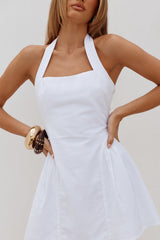 Amphora Halter Mini Dress - White