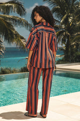 Gabbie Pant - Orange/Navy