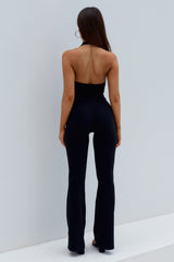 Kiara High Rise Flared Leggings - Black