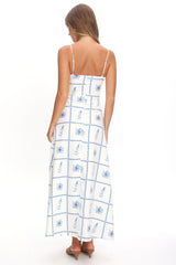 Naysha Cami Strap Maxi Dress Floral White