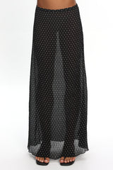 LIONESS Ford Maxi Skirt Onyx Polka