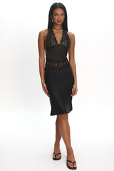 LIONESS Solana Midi Dress Onyx