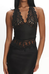 LIONESS Solana Midi Dress Onyx