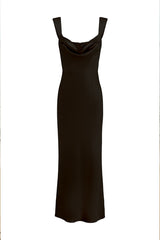 Margot Cowl Maxi Dress - Black