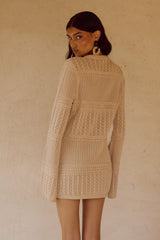 Riley Sleeved Knit Top - Sand