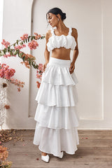 Sozo Bubble Crop Top Ivory