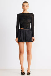 SNDYS Freja Bubble Skirt Black