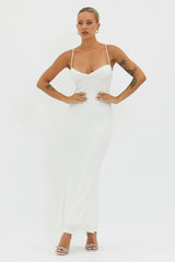 Lennox Elastic Back Bodycon Dress White