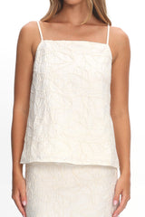 Alondra Tied Back Top Oatmeal
