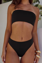 Tera Bandeau Crop - Black