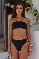 TERA BANDEAU CROP - BLACK