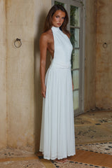 Vanessa High Neck Maxi Dress - White