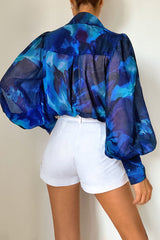 Calista Shirt - Blue Floral