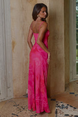 Charlotte  Bustier Slip Maxi Dress - Rosalita Pink