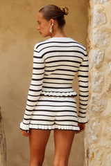 Donna Knit Hot Short - Cream/Chocolate