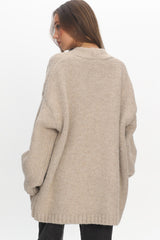 Jinnica Long Knit Cardigan Oat