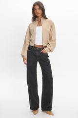 LIONESS Eclipse Jacket Beige Plaid