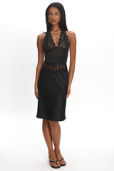LIONESS Solana Midi Dress Onyx