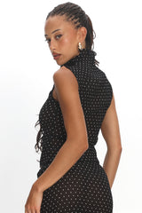 LIONESS Ford Top Onyx Polka