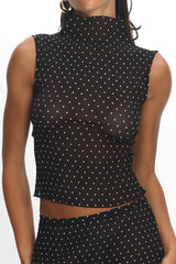 LIONESS Ford Top Onyx Polka