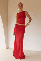 MEILA MAXI SKIRT - CHERRY