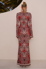 Sienna Sleeved Top - Brodie Red