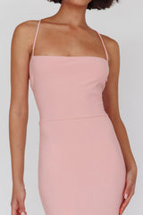 Ailani Lace-Up Back Maxi Dress Sparkle Pink
