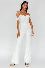 Nian Corset Bodice Jumpsuit Ivory
