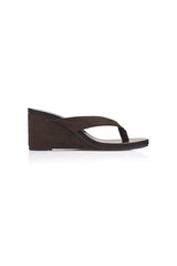VERALi Polly Thong Wedges Brown