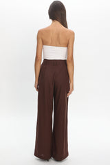 Jinny Wide Leg Pants Chocolate